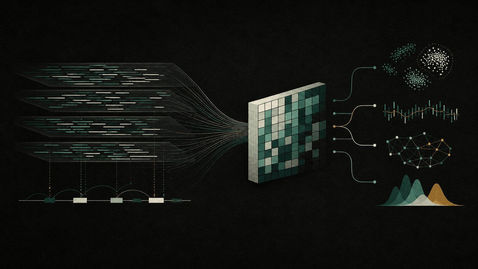 Abstract sequencing reads resolving into an expression matrix and analytical workflow