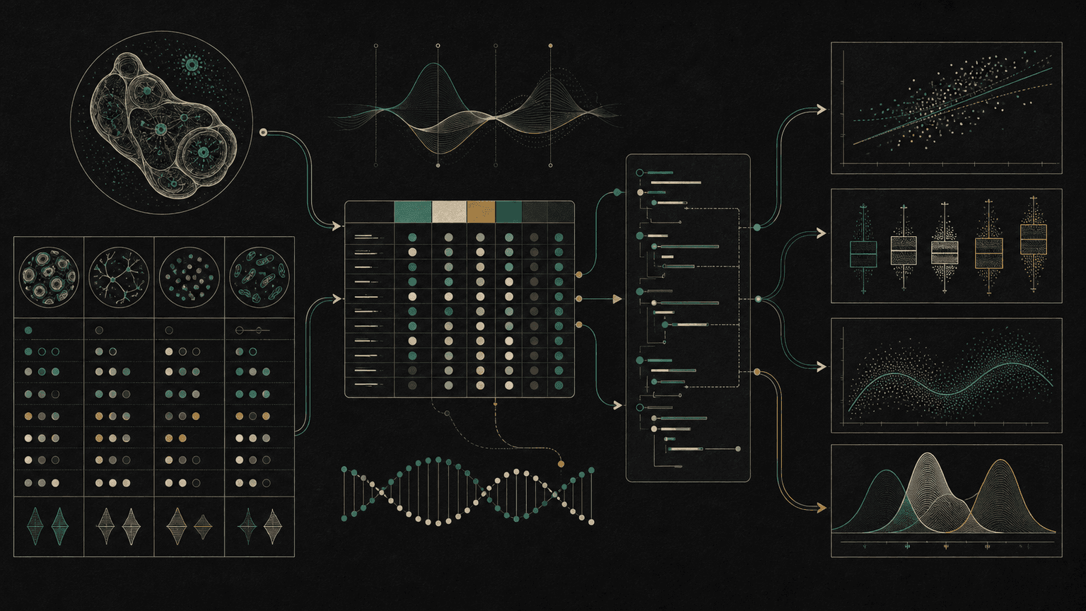 Abstract biological observations arranged into reproducible analytical structures